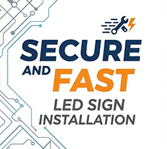 Secure and fast LED sign installation service in Bangladesh for shops and business branding